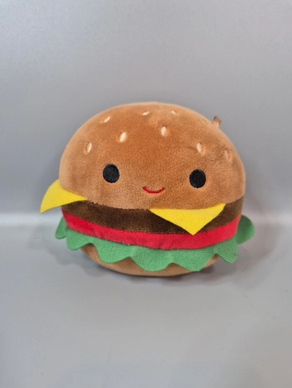 Squishmallows Hamburger Cheeseburger Plush Toy Small 4" Jazwares Pre Loved